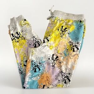 Disney Goofy Tie Dye Sweatpants Large 38x31 Vintage Style Cartoon Lounge Joggers